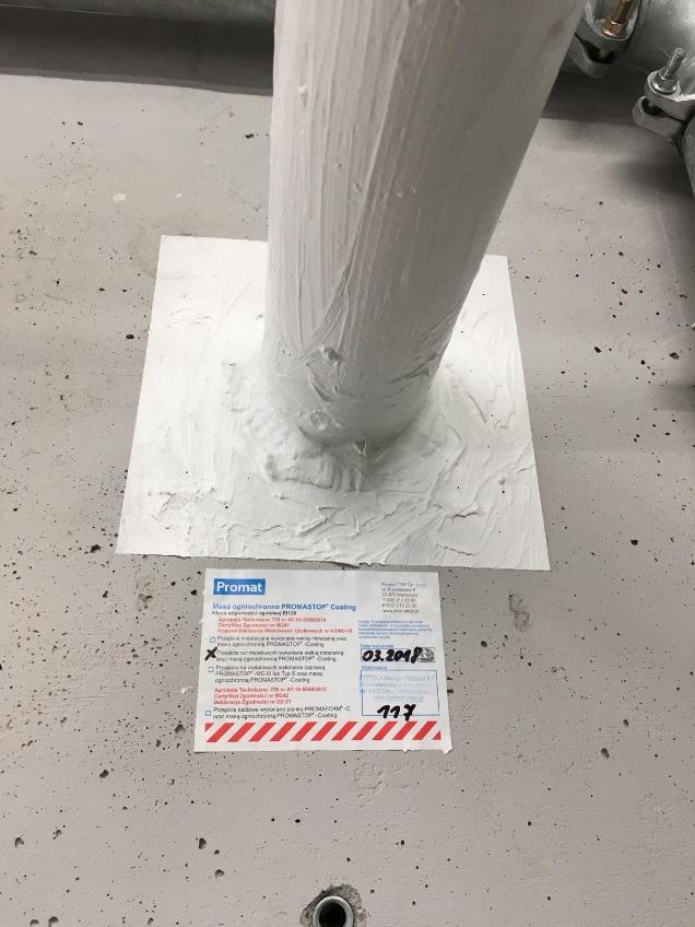 Powyżej instalacje zabezpieczone przy pomocy Promastop Coating E