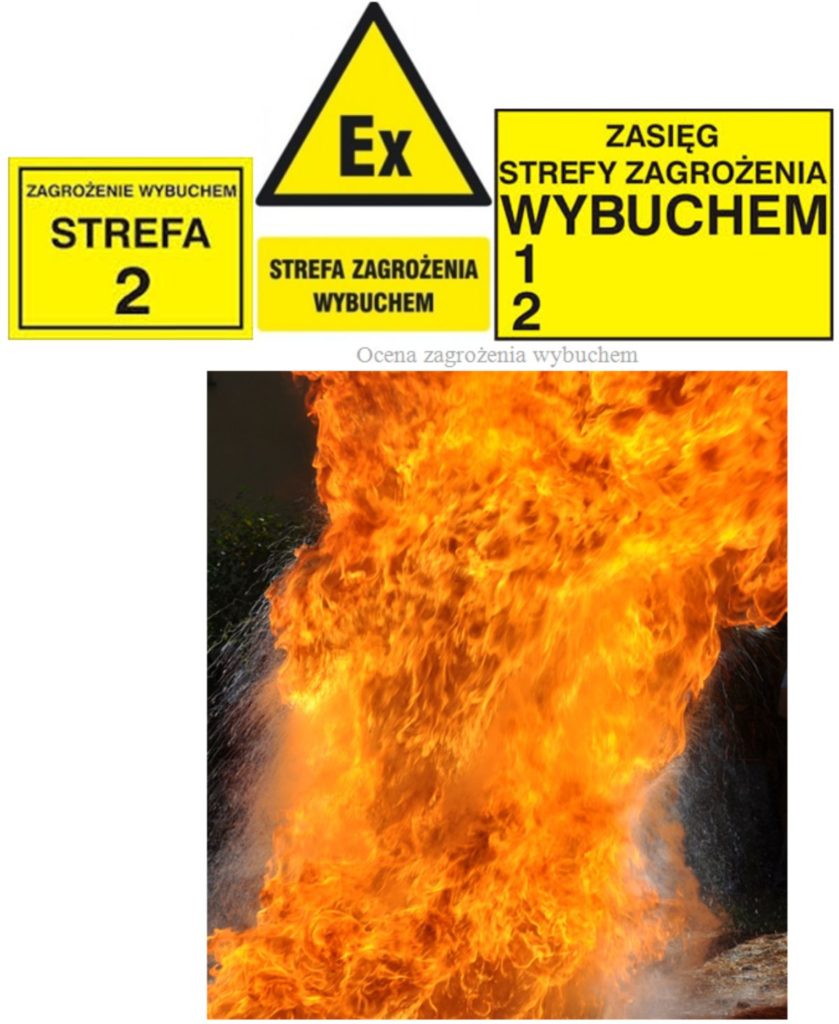 Ocena zagrożenia wybuchem - znaki strefy zagrożenia wybuchem